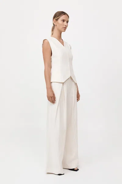 St Agni Minimal Fold Trousers In White