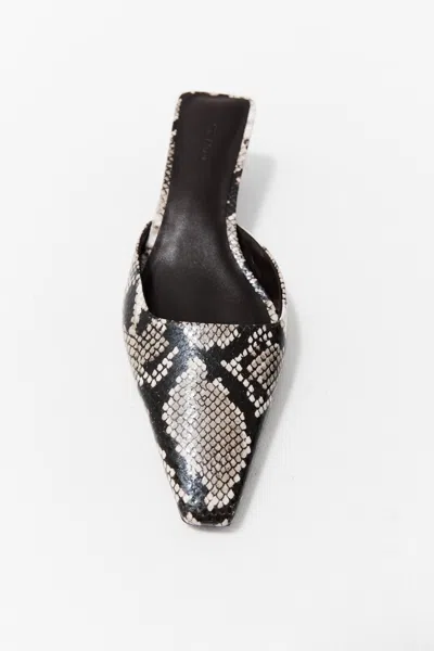 St Agni Mira Embossed Leather Mules In Animal Print