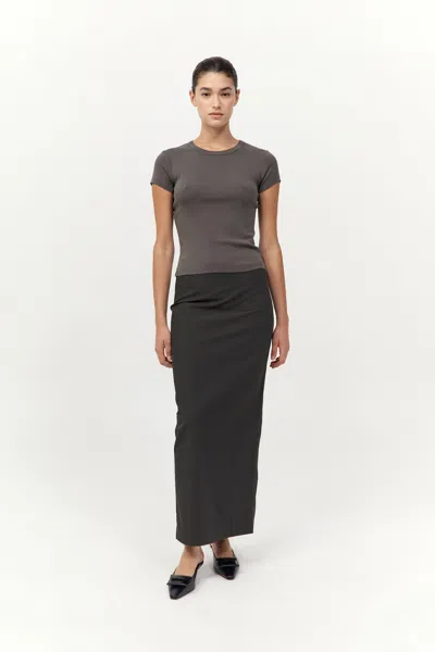 St Agni Organic Cotton Baby Tee In Khaki In Brown