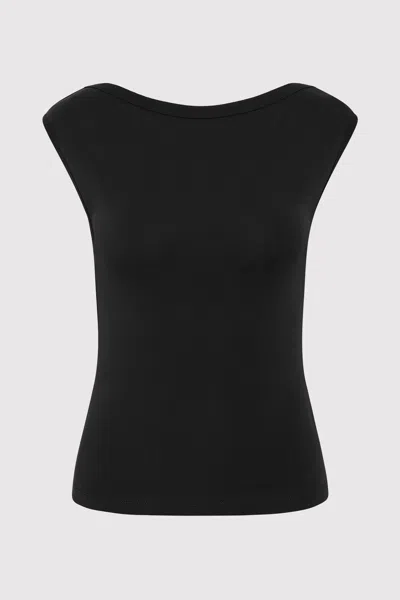 St Agni Organic Cotton Ballerina Top In Black