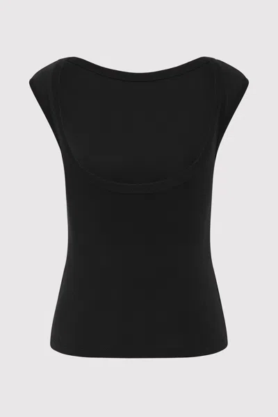 St Agni Organic Cotton Ballerina Top In Black