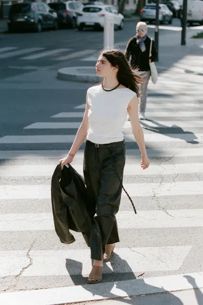 St Agni Organic Cotton Ballerina Top In White