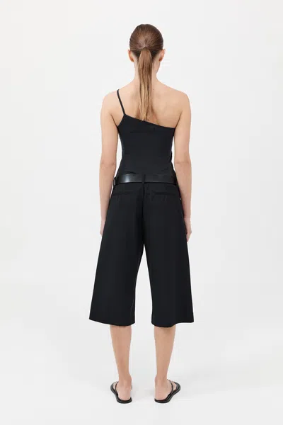 St Agni Organic Cotton One Shoulder Tank In Black