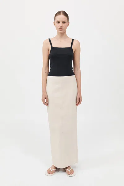 St Agni Organic Cotton Square Neck Tank In Black