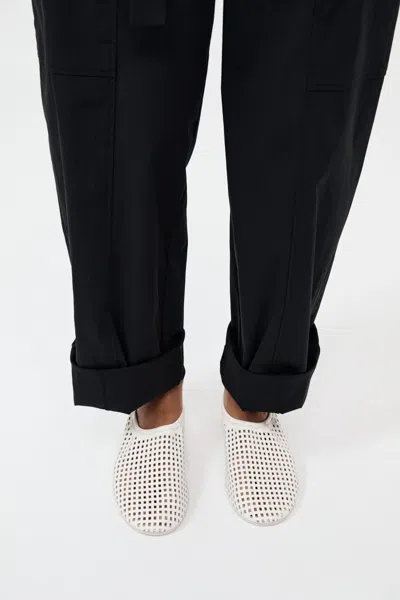 St Agni Perforated Ballet Flat In White