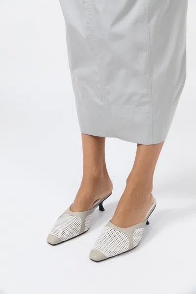 St Agni Perforated Heel In White