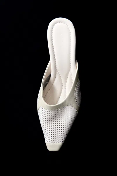 St Agni Perforated Heel In White