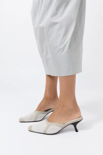 St Agni Perforated Heel In White