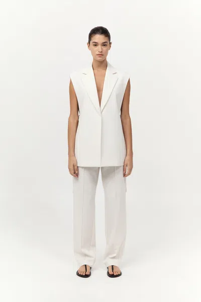 St Agni Relaxed Side Tie Vest In White