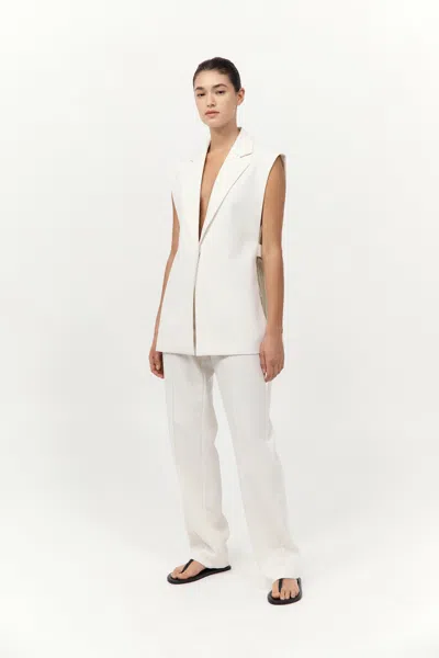 St Agni Relaxed Side Tie Vest In White