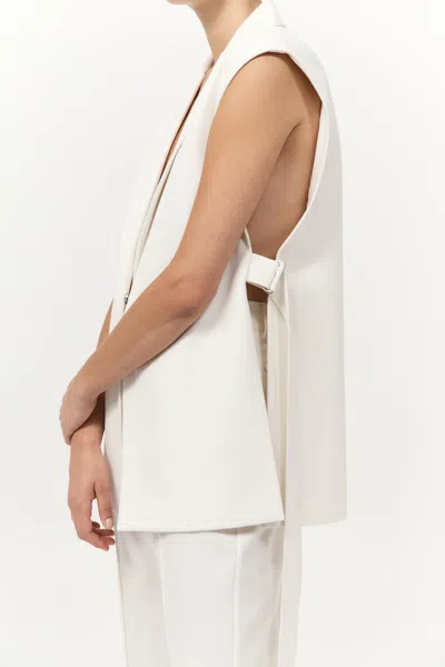 St Agni Relaxed Side Tie Vest In White