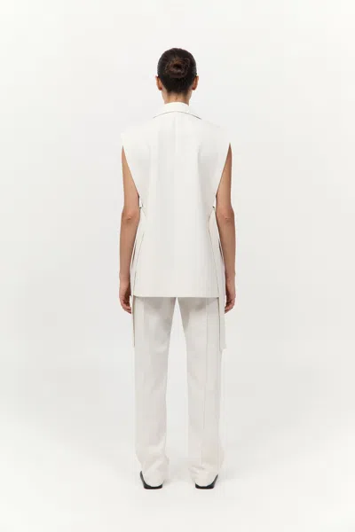 St Agni Relaxed Side Tie Vest In White