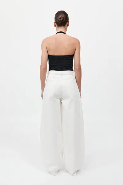 St Agni Fine Line Halter Top In Black