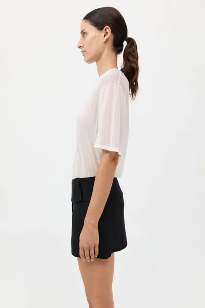 St Agni Sheer Oversized Tee In White