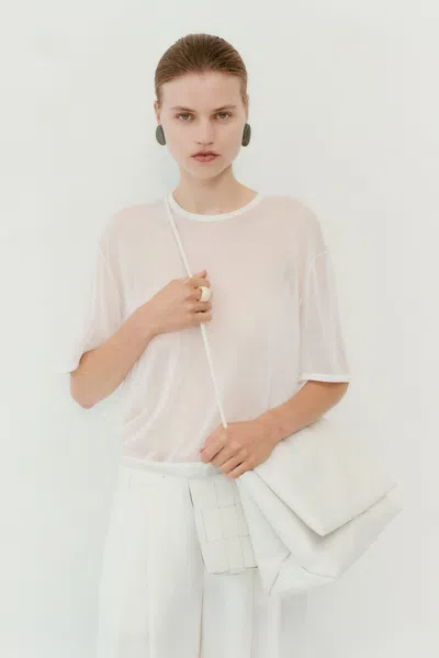St Agni Sheer Oversized Tee In White