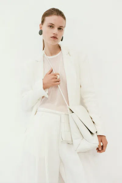 St Agni Sheer Oversized Tee In White