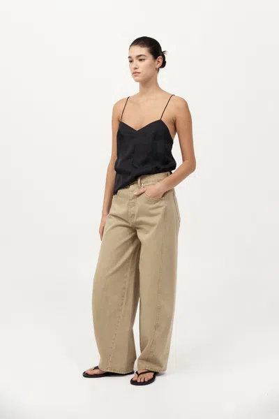 St Agni Silk Twill Cami In Black