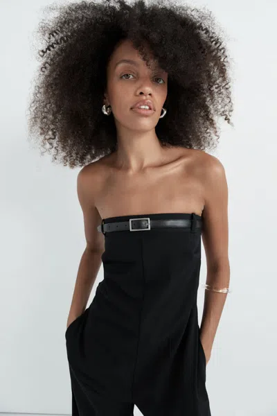 St Agni Slim Belt In Black