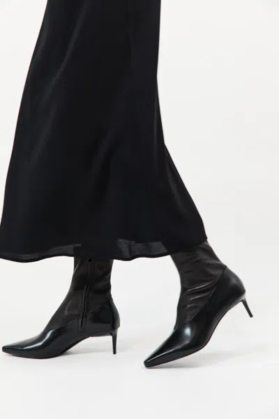 St Agni Sock Ankle Boot In Black