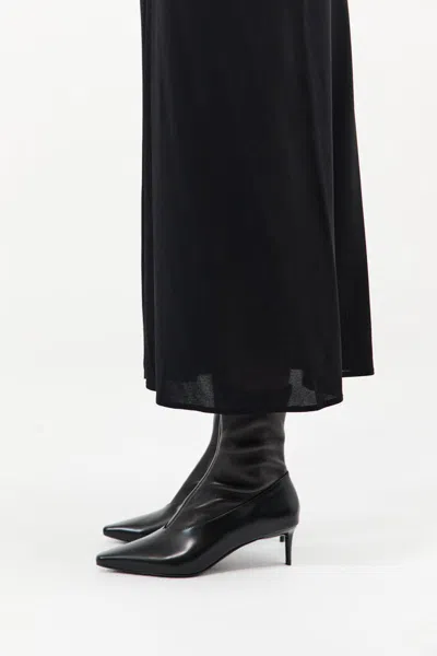 St Agni Sock Ankle Boot In Black