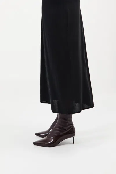 St Agni Sock Ankle Boot In Burgundy