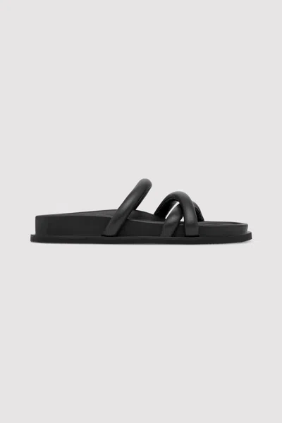 St Agni Soft Cross Strap Slide In Black