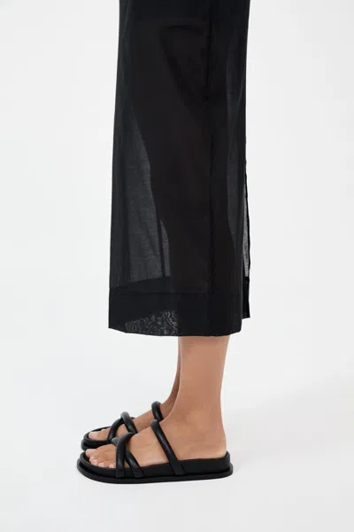 St Agni Soft Cross Strap Slide In Black