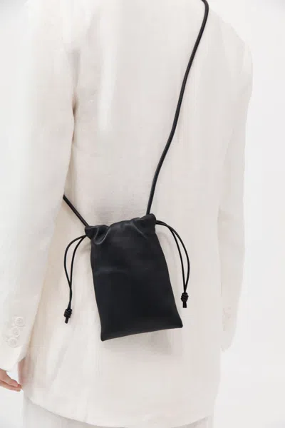 St Agni Soft Drawstring Pouch In Black