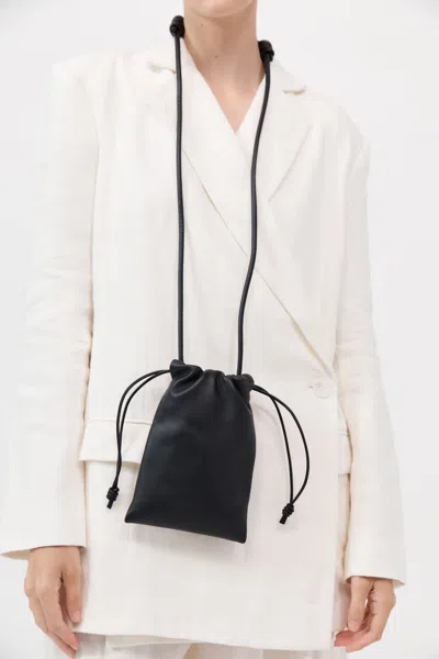 St Agni Soft Drawstring Pouch In Black