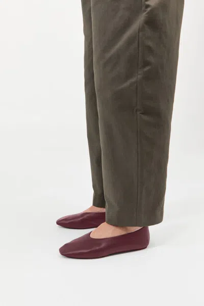 St Agni Soft Glove Ballet Flat In Burgundy