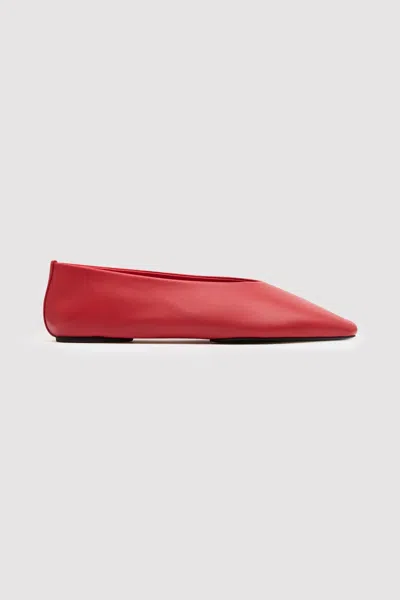 St Agni Soft Glove Ballet Flat In Red