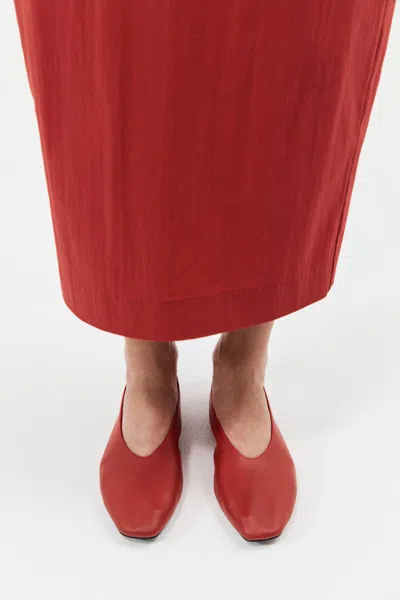 St Agni Soft Glove Ballet Flat In Red