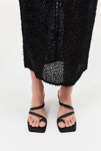 St Agni Soft Strap Contour Wedge In Black