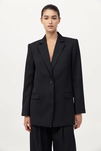 St Agni Split Back Blazer In Black