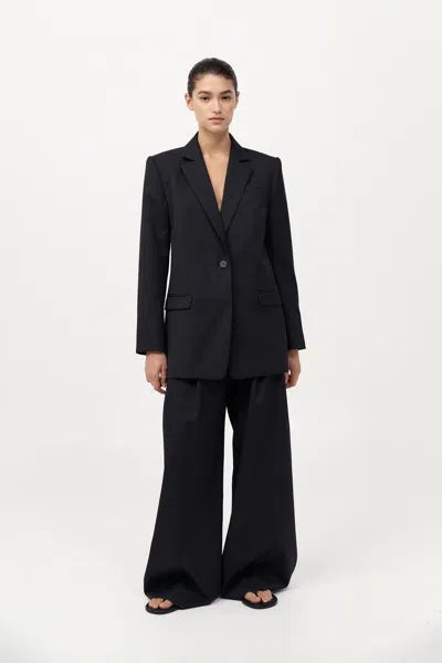 St Agni Split Back Blazer In Black