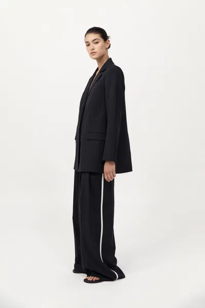 St Agni Split Back Blazer In Black