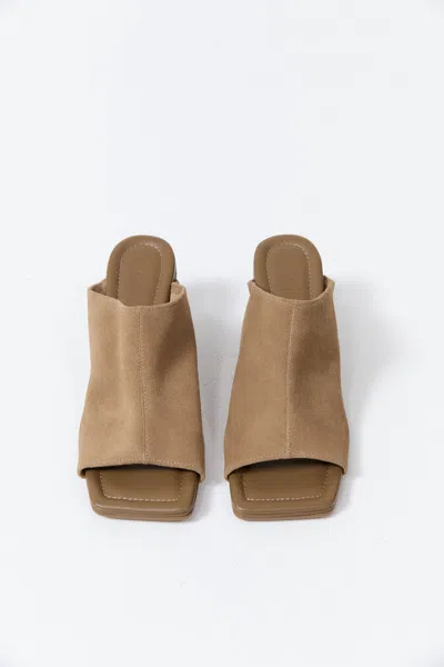 St Agni Suede Arc Wedge In Brown