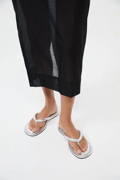 St Agni Sumi Leather Slides In White