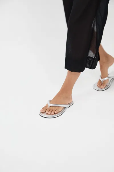 St Agni Sumi Leather Slides In White