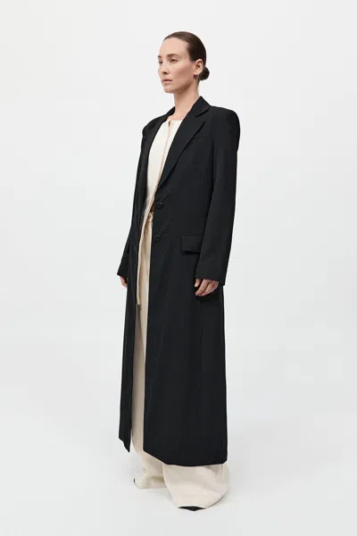 St Agni Tailored Maxi Coat In Black