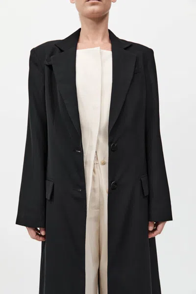 St Agni Tailored Maxi Coat In Black