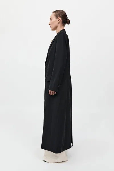 St Agni Tailored Maxi Coat In Black