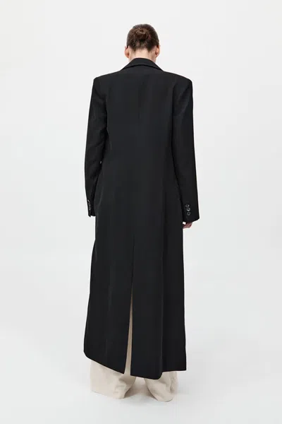 St Agni Tailored Maxi Coat In Black