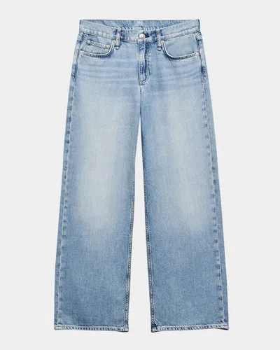 Rag & Bone Featherweight Saige Low-rise Ankle Jeans In Blue