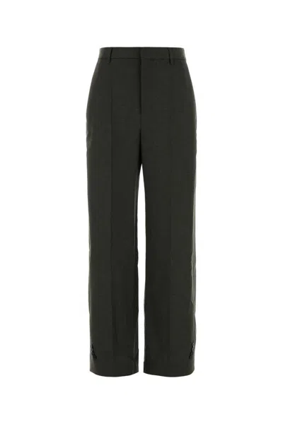 Jean Paul Gaultier Tailored Wool Blend Trousers Featuring Pleats In Green