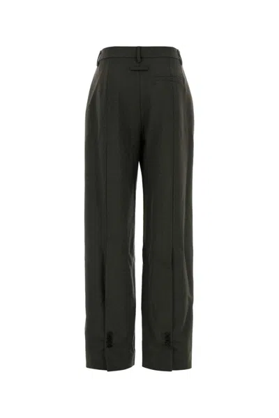 Jean Paul Gaultier Tailored Wool Blend Trousers Featuring Pleats In Green