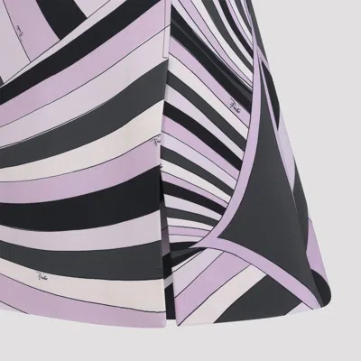 Pucci Backless Mini Dress Abstract Pattern In Purple