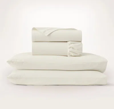 Boll & Branch Flannel Sheet Set In White