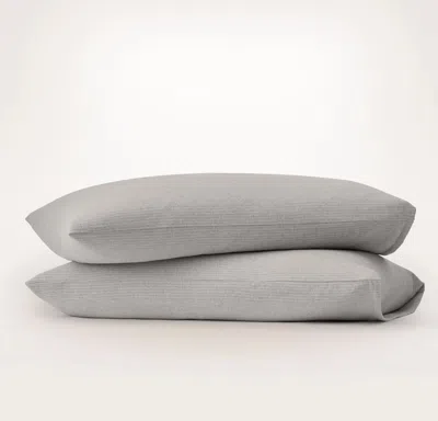 Boll & Branch Flannel Pillowcase Set In Gray