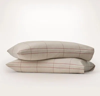 Boll & Branch Flannel Pillowcase Set In Brown